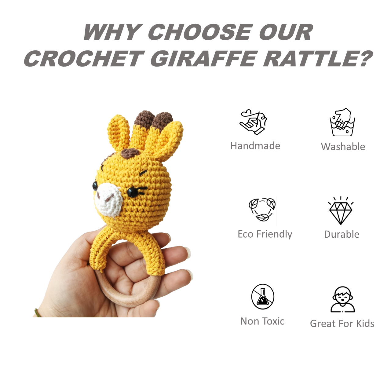 Crochet Giraffe Rattle