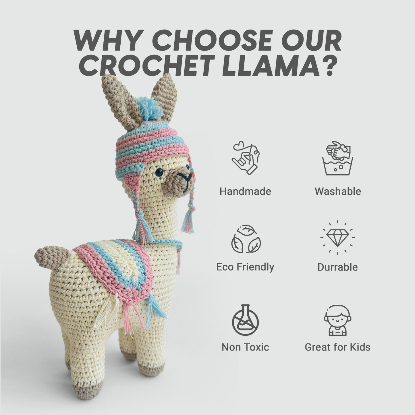 Handcrafted Llama Toy