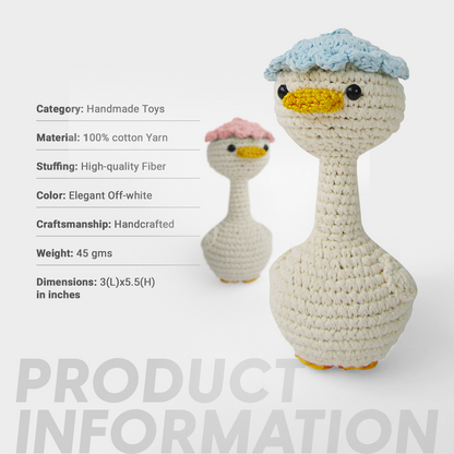 Handmade Crochet Duck Bag charm