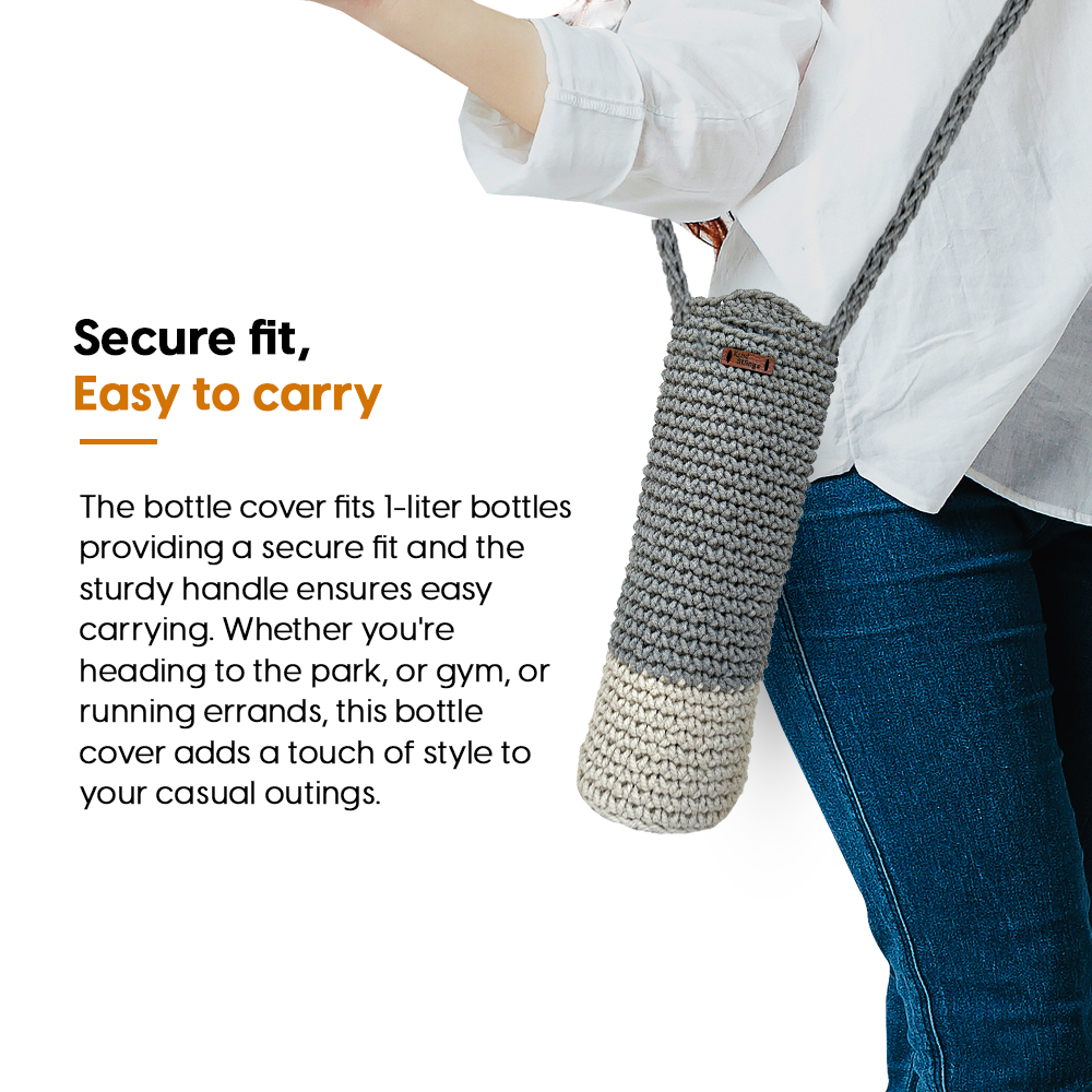 Bottle cover with text on a white background