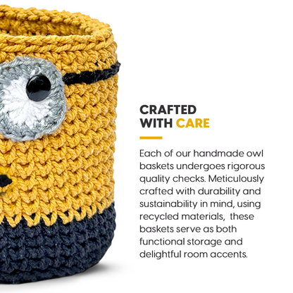 Handmade Chrochet Minion Basket