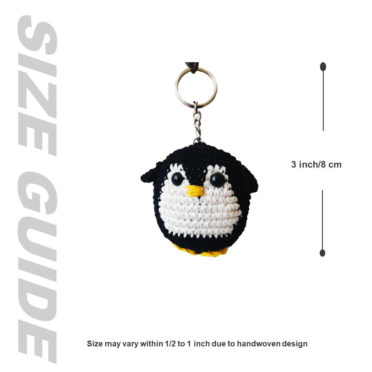 Crochet Penguin Bag charm