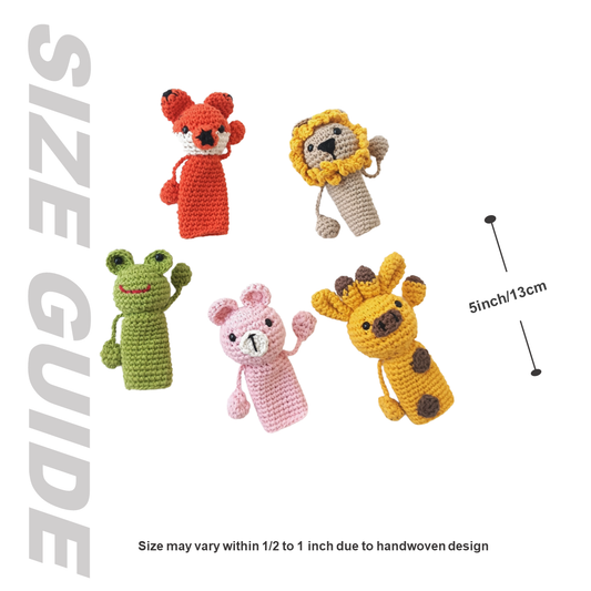 Handmade Crochet Finger Puppets (Set of 5)