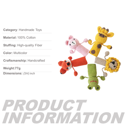 Handmade Crochet Finger Puppets (Set of 5)