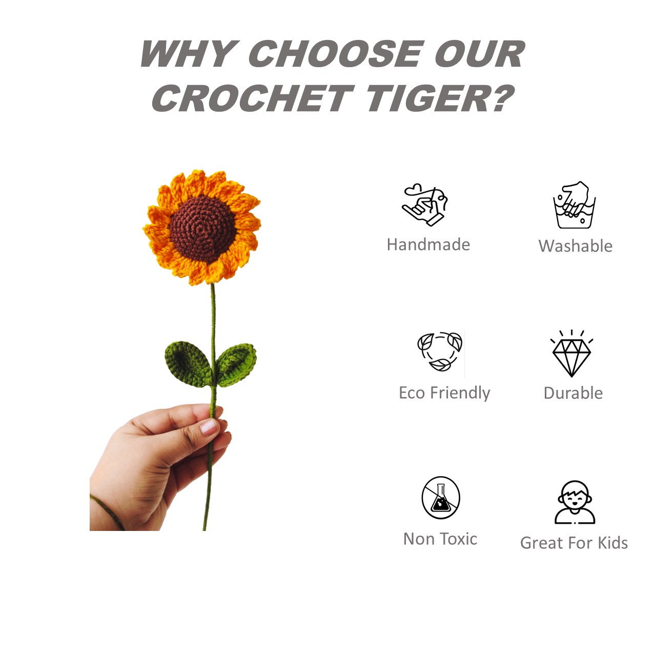 Handmade Crochet Sunflower